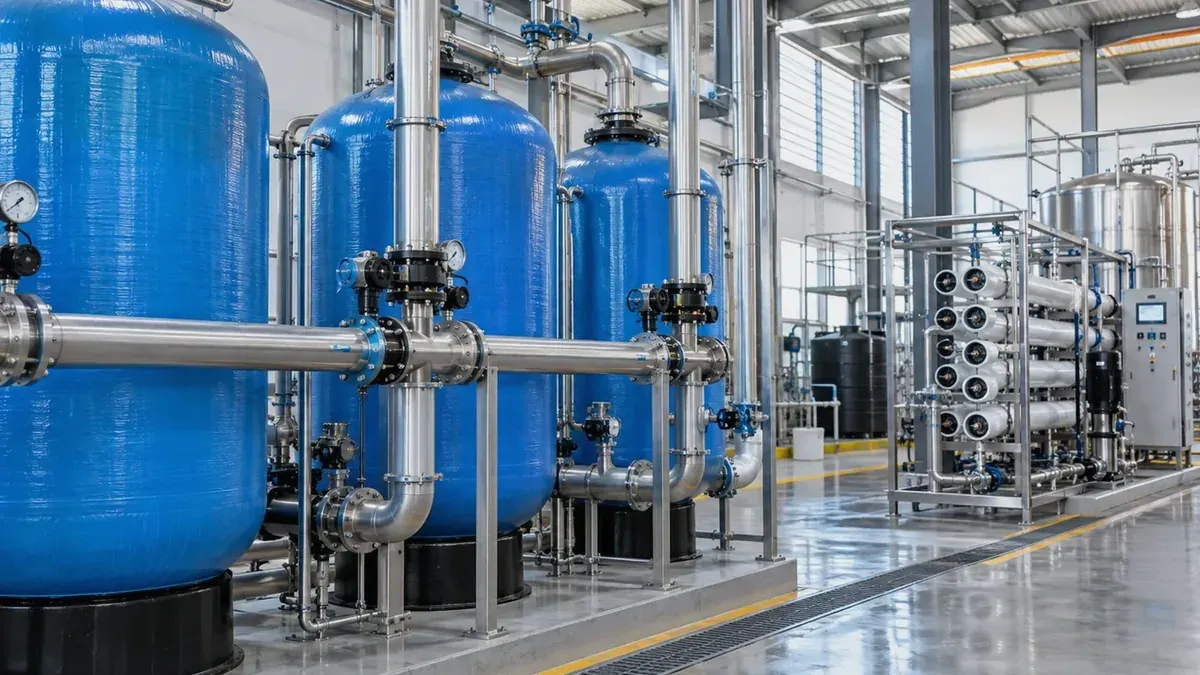 Sistem pengolahan air industri WTP WWTP IPAL di kawasan Bekasi
